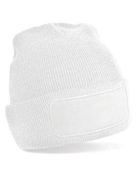 Patch-Beanie mit viereckigem Patch - verschiedene Farben - Gr. Onesize
